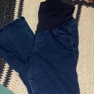 a:glow Dark Blue Straight Leg Maternity Jeans